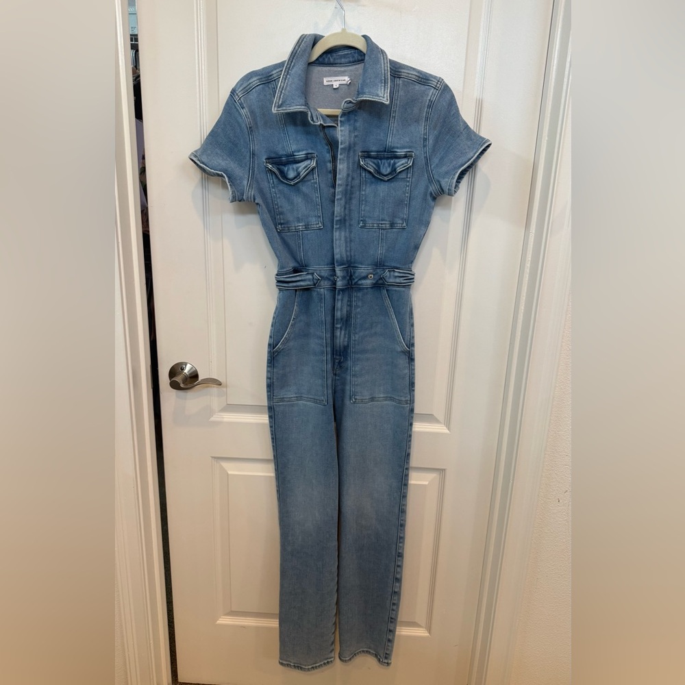 Good American  Denim Jumpsuit